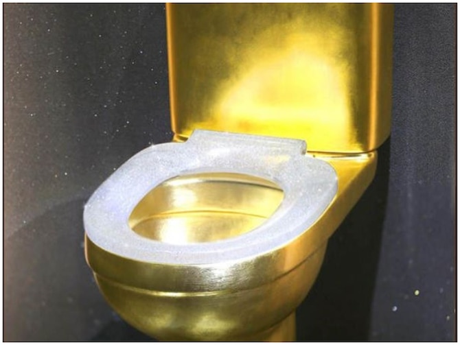 gold toilet seat