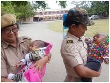 Viral: असम पुलिस ने पेश की ममता की मिसाल, परीक्षा देने आई मांओं के बच्चों को संभाला