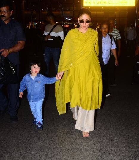 करीना और सैफ के बाद अगर तैमूर की बात करें तो तैमूर अली खान इस दौरान ऊपर से लेकर नीचे तक डेनिम पहने दिखे. 