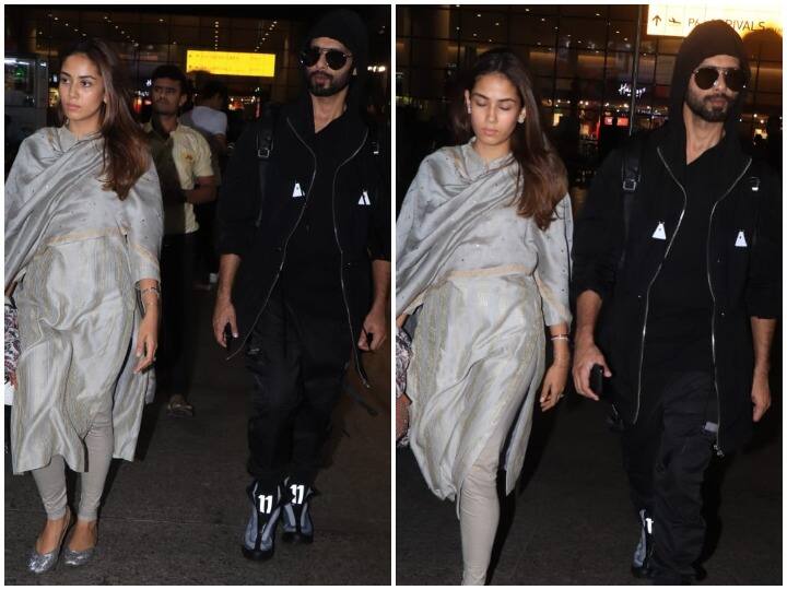 बॉलीवुड अभिनेता शाहिद कपूर हाल ही में पत्नी मीरा राजपूत कपूर के साथ मुंबई एयरपोर्ट पर स्पॉट हुए. इस दौरान इस स्टार कपल की काफी सारी खास तस्वीरें हम आपके लिए लेकर आए हैं. शाहिद और मीरा की इस तस्वीरों को देखने के लिए रुख कीजिए आगे कि स्लाइड्स का. (Photo Credit: Manav Manglani)