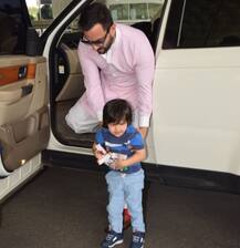 एयरपोर्ट पर पापा सैफ अली खान के साथ मस्ती करते दिखे तैमूर, यहां देखें CUTE तस्वीरें