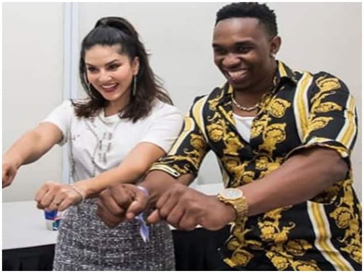 VIDEO: सनी लियोन ने ड्वेन ब्रावो के साथ किया जबरदस्त डांस, वायरल है वीडियो Sunny leone dance with Dwayne Bravo video getting viral over social media VIDEO: सनी लियोन ने ड्वेन ब्रावो के साथ किया जबरदस्त डांस, वायरल है वीडियो
