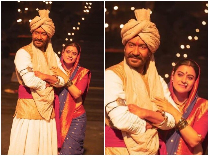 Kajol Ajay devgn still from Tanaji getting viral over social media  काजोल-अजय देवगन का 'तानाजी' अंदाज हो रहा है खूब वायरल, यहां देखिए तस्वीर