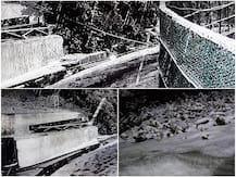 जम्मू-कश्मीर में मौसम ने ली करवट, माता वैष्णो देवी मंदिर के पास बर्फबारी