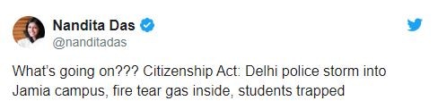 जामिया विश्वविद्यालय में हो रहे विरोध के समर्थन में आईं बॉलीवुड अभिनेत्री कोंकणा सेन, किया ट्वीट