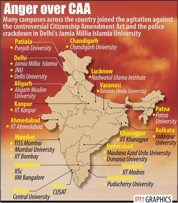 CAA का विरोध: रविवार से अब तक, जानिए- देशभर में जारी हिंसा और प्रदर्शन की पूरी अपडेट