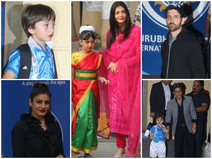 बी टाउन के अधिकतर सितारों के बच्चें अंबानी के स्कूल में ही पढ़ते हैं. हाल ही में इस स्कूल का अनुएल फंक्शन हुआ. इस इवेंट में शाहरुख खान से लेकर ऐश्वर्या राय सभी अपने बच्चों के साथ पहुंचे. इसके साथ ही किंग खान के बेटे अबराम और ऐश्वर्या-अभिषेक की बेटी आराध्या ने स्कूल में परफॉर्मेंस भी दी. (Photo Credit: Manav Manglani)