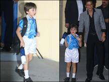 एनुएल डे फंक्शन में इस तरह तैयार होकर पहुंचे अबराम, पापा शहरुख ने साथ में खिंचवाईं तस्वीरें