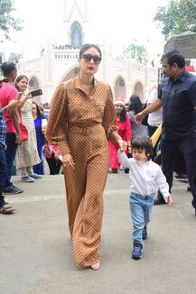 PHOTOS: कपूर फैमिली के क्रिसमस लंच पर नवाबी अंदाज में पहुंचे सैफ-करीना और तैमूर