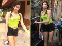 फ्रेश लुक में जिम के बाहर स्पॉट की गईं जाह्नवी कपूर, सामने आईं तस्वीरें