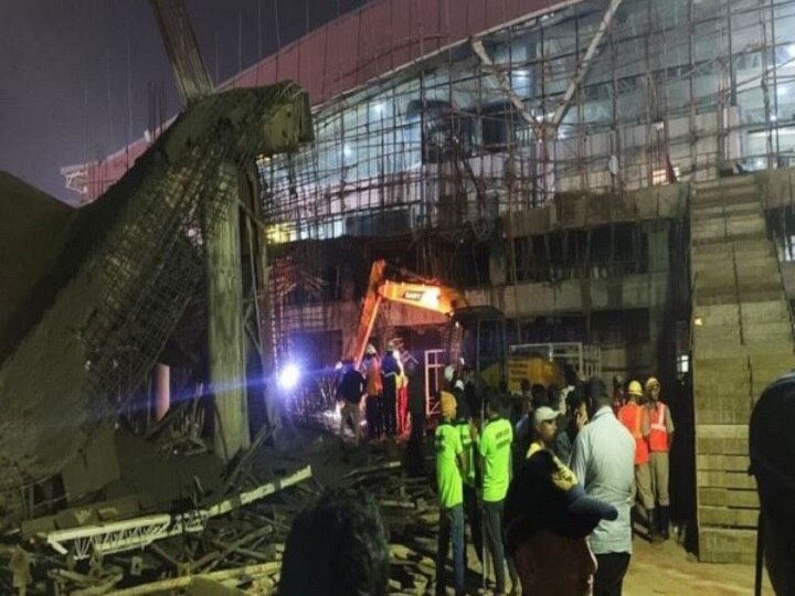 Roof of building under construction collapses at Bhubaneswar Airport ओडिशा: भुवनेश्वर एयरपोर्ट पर निर्माणाधीन बिल्डिंग की छत गिरी, एक की मौत एक घायल