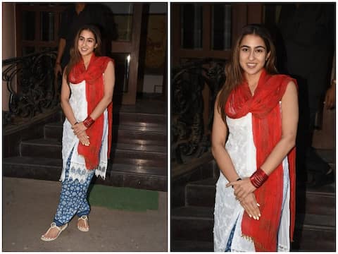 In Pics: लाल चूड़ियां पहने देसी लुक में स्पॉट हुईं पटौदी गर्ल सारा अली खान, देखिए शानदार तस्वीरें In Pics: लाल चूड़ियां पहने देसी लुक में स्पॉट हुईं पटौदी गर्ल सारा अली खान, देखिए शानदार तस्वीरें