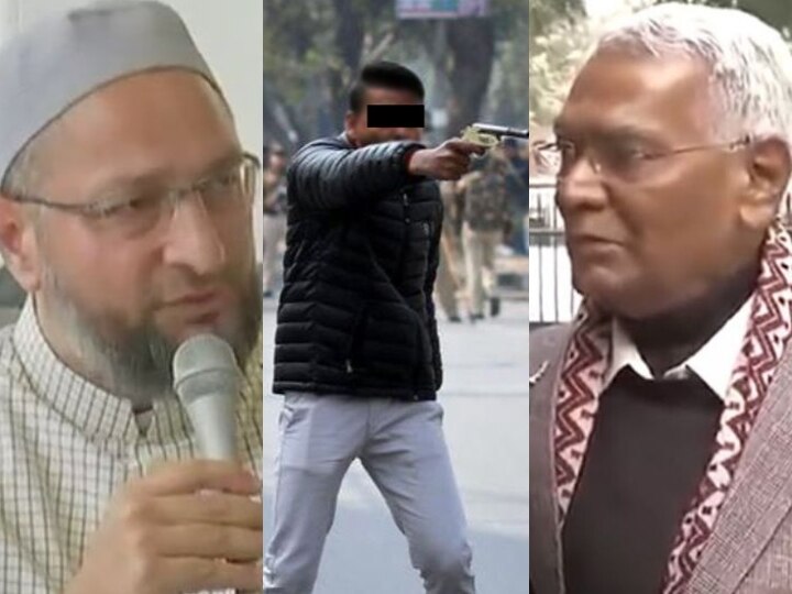 jamia firing D Raja demand arrest Anurag Thakur Asaduddin Owaisi aatacks dehli police जामिया फायरिंग: ओवैसी ने दिल्ली पुलिस पर साधा निशाना, डी राजा बोले- 'गोली मारो' वाले बयान के लिए अनुराग ठाकुर की गिरफ्तारी हो