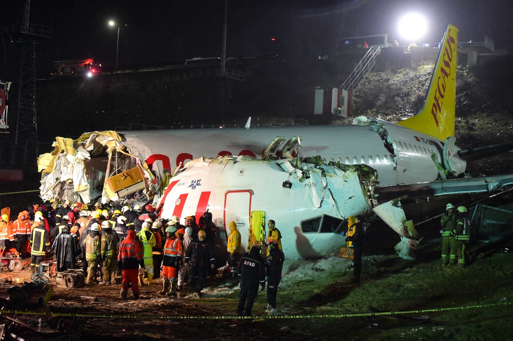 Turkey Plane Crash Photos Three Dead, 150 Hurt As Jet Skids Off Runway