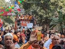 सीमापुरी में अमित शाह और चिराग पासवान ने रोड शो कर लोजपा के उम्मीदवार के लिए मांगे वोट