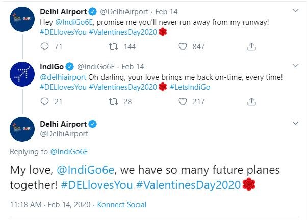 वेलेंटाइन डे पर दिल्ली एयरपोर्ट ने IndiGo से कहा- 'वादा करो कि तुम मेरे रनवे से कभी दूर नहीं जाओगे