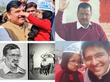 अरविंद केजरीवाल के शपथ ग्रहण समारोह में छाए 'बेबी मफलर मैन', इन नेताओं ने साथ में शेयर की तस्वीरें