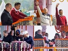 IN PICS: अरविंद केजरीवाल ने आज तीसरी बार ली CM पद की शपथ, इस बार माथे पर लगाए थे 'तिलक', नहीं दिखी पार्टी की टोपी