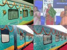 प्रधानमंत्री नरेंद्र मोदी ने 'काशी-महाकाल एक्सप्रेस' को वाराणसी में दिखाई हरी झंडी, यहां देखें तस्वीरें