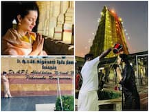 Pics: रामेश्वरम मंदिर पहुंची कंगना रनौत, किया पूजा-पाठ