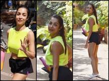 GYM के बाहर इस खास अंदाज में नजर आईं मलाइका अरोड़ा, देखें तस्वीरें