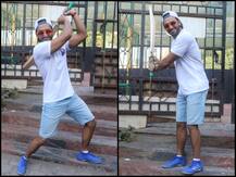 फिल्म '83' का प्रमोशन करने निकले रणवीर सिंह, लगाए ऐसे ऐसे शॉट, देखें तस्वीर