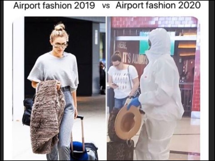 Actress Malaika Arora shares Coronavirus impacted airport looks photo मलाइका अरोड़ा ने Funny Meme के जरिए समझाया, कैसे Coronavirus ने बदला लोगों का फैशन