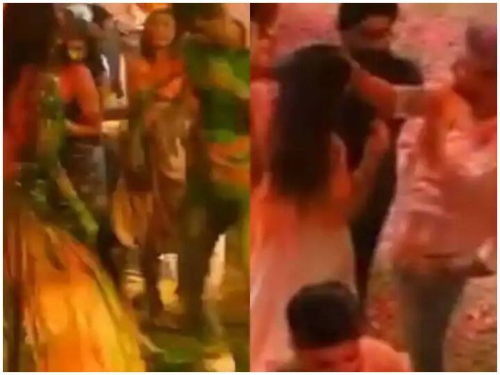 Katrina Kaif and Vickey Kaushal playing holi with each other at Isha Ambani holi bash video goes viral VIDEOS: डेटिंग की खबरों के बीच कैटरीना कैफ संग होली के रंग में डूबे विक्की कौशल की ये वीडियोज रही हैं वायरल