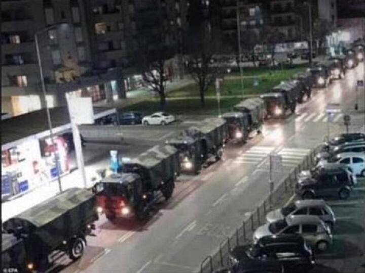 इटली में कोरोना वायरस से मरने वालों के अंतिम संस्कार के लिए बुलाई गई सेना, वाहनों में लदे शवों का फोटो हुआ वायरल Army called for the funeral of those who died of Corona virus in Italy, photos of dead bodies loaded in vehicles went viral इटली में कोरोना वायरस से मरने वालों के अंतिम संस्कार के लिए बुलाई गई सेना, वाहनों में लदे शवों का फोटो हुआ वायरल