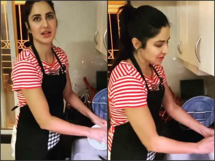 katrina kaif gave tutorial to fans how to wash their dishes at home  Coronavirus: कैटरीना कैफ ने फैंस को दी बर्तन धोने की ट्रेनिंग, अर्जुन कपूर ने दिया ऐसा रिएक्शन