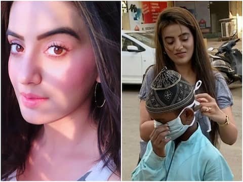 भोजपुरी एक्ट्रेस अक्षरा सिंह ने बढ़ाया मदद का हाथ, कोरोना से बचने के लिए बांटे मास्क भोजपुरी एक्ट्रेस अक्षरा सिंह ने बढ़ाया मदद का हाथ, कोरोना से बचने के लिए बांटे मास्क