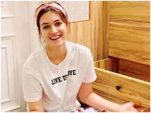 Lockdown में कृति सैनन ने की अपने वार्डरोब की सफाई, यहां देखिए Photo