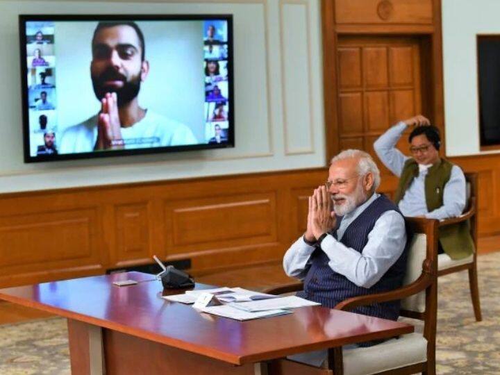 PM Modi made video conference, spoke video with 40 players including Sachin-Sindhu and make people aware ANN पीएम मोदी ने की सचिन-सिंधु समेत 40 खिलाड़ियों से वीडियो कांफ्रेंस, बोले वीडियो बना कर लोगों को जागरूक करें