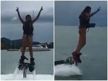 Video: समुद्र में स्टंट कर रही थी ये मशूहर बॉलीवुड एक्ट्रेस, तभी फिसला पैर और लड़खड़ाकर गिर पड़ीं