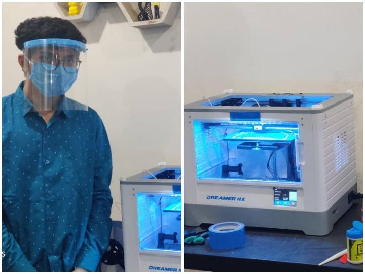 Son made face shield at home to protect his doctor mother ANN डॉक्टर मां की सुरक्षा के लिए बेटे ने बनाई फेस शील्ड, बचा सकती है हजारों डॉक्टर्स की जान