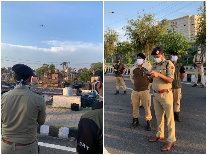 Jammu police strict about lockdown surveillance is being conducted with drone camera ANN लॉकडाउन को लेकर जम्मू पुलिस सख्त, ड्रोन कैमरे से रखी जा रही है निगरानी