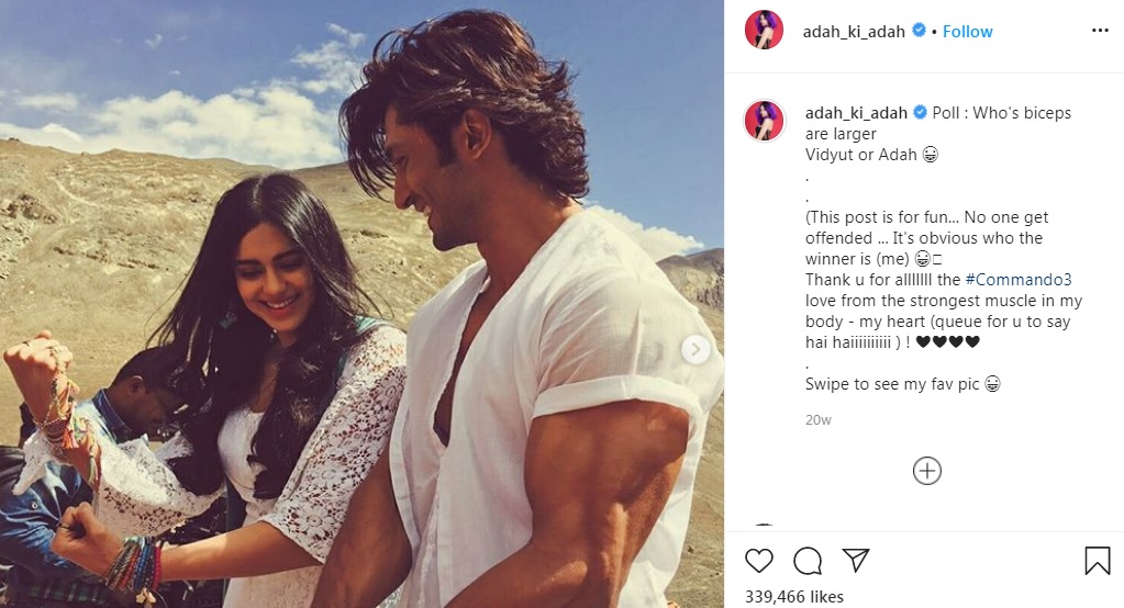 In Pics: Ada Sharma is in a relationship with Vidyut Jamwal!  Actor revealed big