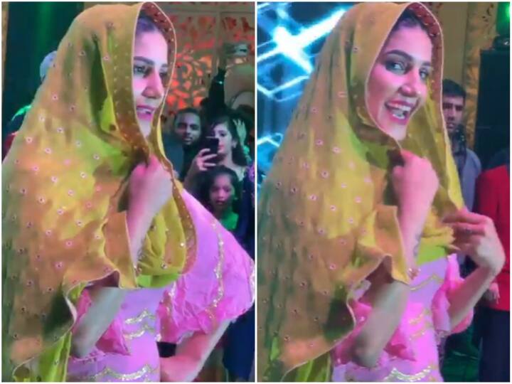 haryanvi dancer sapna choudhary dance video viral on social media सपना चौधरी ने शेयर किया VIDEO, घूंघट में जबरदस्त डांस करती आईं नजर