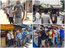 देश के ज्यादातर हिस्सों में खुलीं शराब की दुकानें, उमड़ी लोगों की भारी भीड़