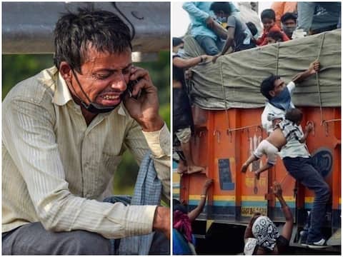छोटे बच्चे के साथ ट्रक पर चढ़ते मजदूर की दर्दनाक तस्वीर वायरल, अब कांग्रेस ने पीएम मोदी से पूछे ये चुभते सवाल छोटे बच्चे के साथ ट्रक पर चढ़ते मजदूर की दर्दनाक तस्वीर वायरल, अब कांग्रेस ने पीएम मोदी से पूछे ये चुभते सवाल