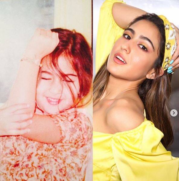 सारी की पुरानी तस्वीर के साथ लेटेस्ट लुक देखने के बाद आप यही कहेंगे कि वाकई उन्होंने काफी मेहनत की है. (Photo Credit: @saraalikhan95)