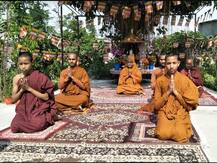 लॉकडाउन के चलते बैशाख पूर्णिमा पर सादगी से हुई भगवान बुद्ध की पूजा