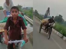 11 साल के बच्चे का जज्बा देख दुनिया ने किया सलाम, लोग बोले- ये है कलयुग का श्रवण कुमार