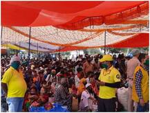 यूपी: बिहार रवाना होने के लिए मेरठ सिटी स्टेशन पर पहुंची प्रवासी मजदूरों की भीड़