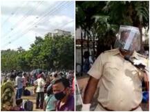 मुंबई: मजदूरों को यूपी भेजने वाली दो ट्रेनें अचानक की गईं रद्द, भारी संख्या में जुटी भीड़