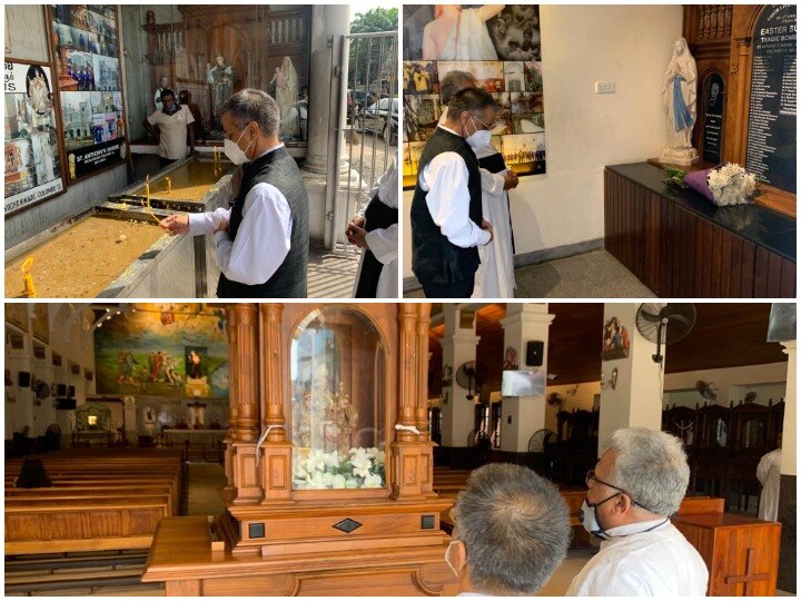 New High Commissioner of Sri Lanka visits St. Anthony's Church, pays tribute to those killed in terror attack last year ANN श्रीलंका: भारत के नए उच्चायुक्त ने किया सेंट एंथोनी चर्च का दौरा, पिछले साल हुए आतंकी हमले में मारे गए लोगों को दी श्रद्धांजलि