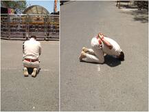 प्रसिद्ध ज्योतिर्लिंग भगवान महाकालेश्वर के सामने दंडवत हुए उज्जैन एसपी मनोज कुमार सिंह, फोटो वायरल