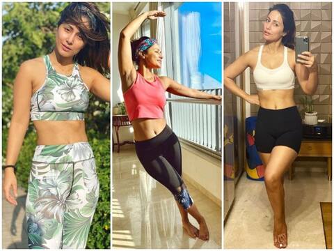 In Pics: हिना खान ने बताया,आखिर क्यों ऐसे-ऐसे हॉट कपड़े पहनकर करती हैं वर्कआउट