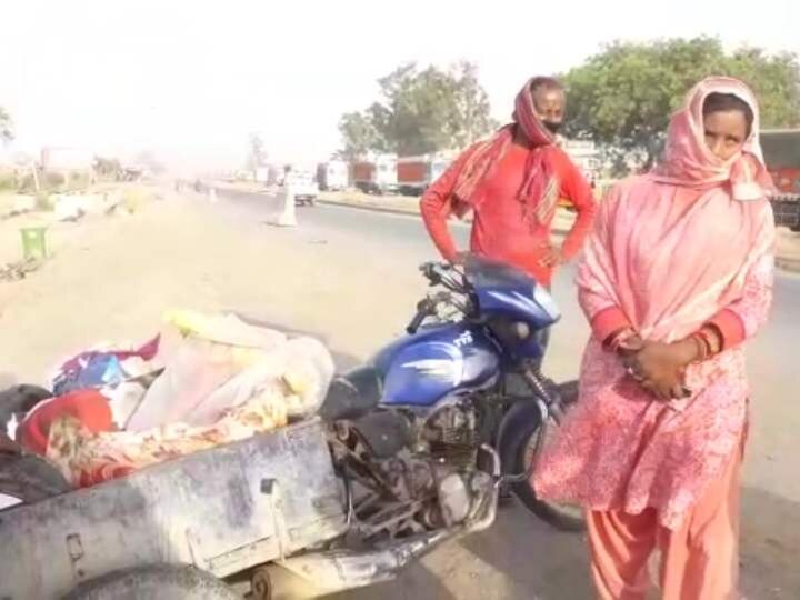 800 km journey from Faridabad to Varanasi sitting on a jugaad vehicle ANN फरीदाबाद से 'जुगाड़ गाड़ी' पर बैठकर एक परिवार ने तय किया 800 किलोमीटर का सफर