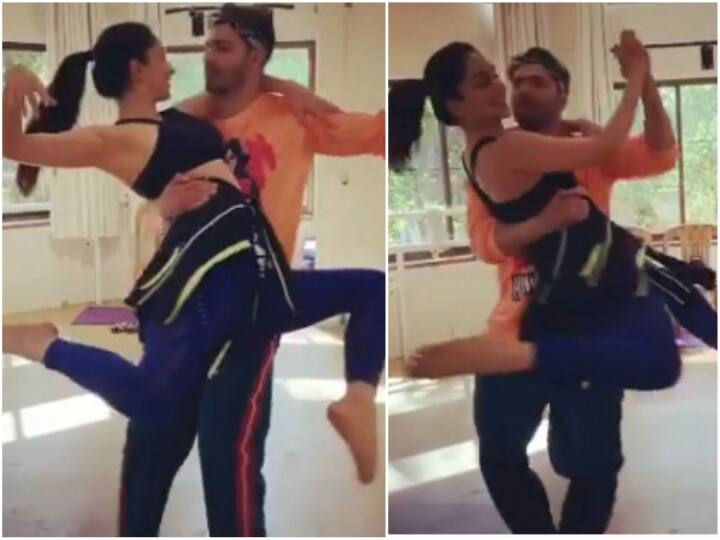 कियारा आडवाणी के साथ डांस प्रैक्टिस करते हुए वरुण धवन का VIDEO हो रहा वायरल varun dhawan and kiara advani rehearsal video first class song kalank viral on social media कियारा आडवाणी के साथ डांस प्रैक्टिस करते हुए वरुण धवन का VIDEO हो रहा वायरल